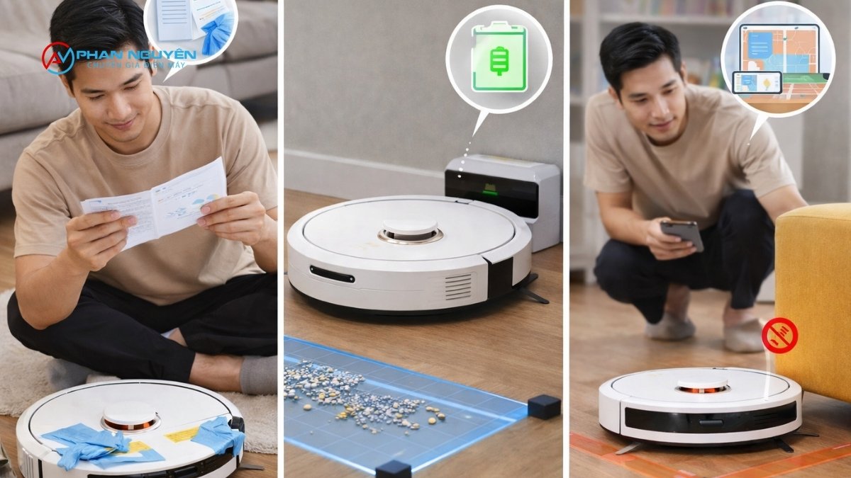 Những lưu ý khi sử dụng robot hút bụi lần đầu
