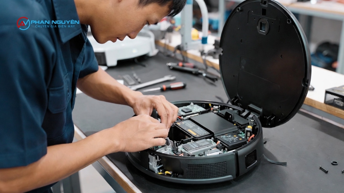 Quy Trình Sửa Robot Hút Bụi Lau Nhà Tại Điện Máy Phan Nguyên