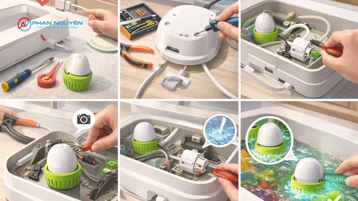 Quy Trình Thay Bơm Máy Rửa Rau Củ Quả Tại Nhà (How-to)