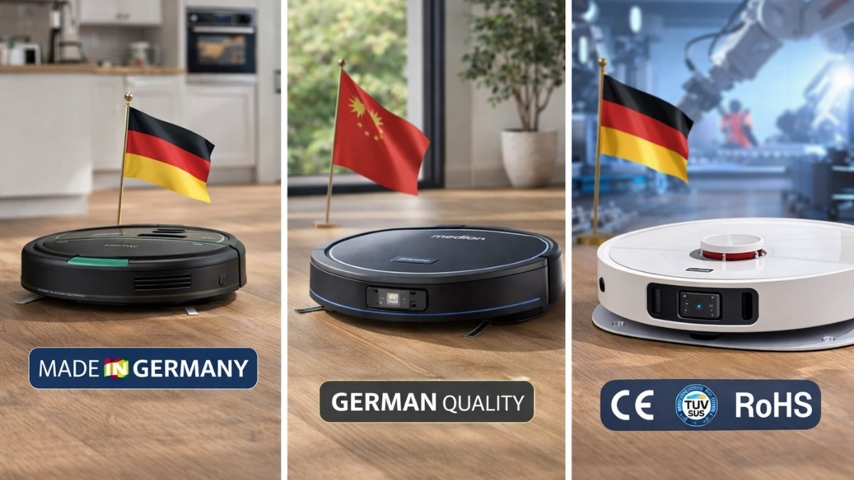 Robot hút bụi "của Đức" là gì? Phân biệt Made in Germany và tiêu chuẩn Đức