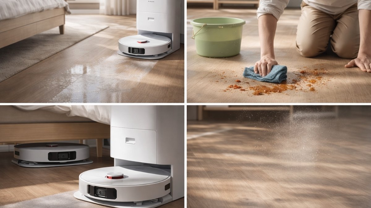 So sánh robot lau nhà với lau tay truyền thống