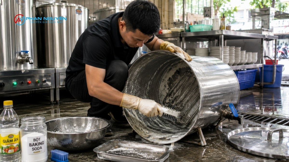 Cách khử cặn canxi và mảng bám cứng đầu trong nồi nấu nước cứng
