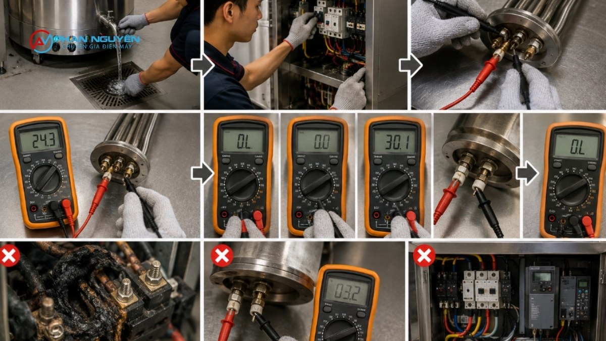 Hướng Dẫn Tự Kiểm Tra Điện Trở Thanh Nhiệt Bằng Đồng Hồ Vạn Năng