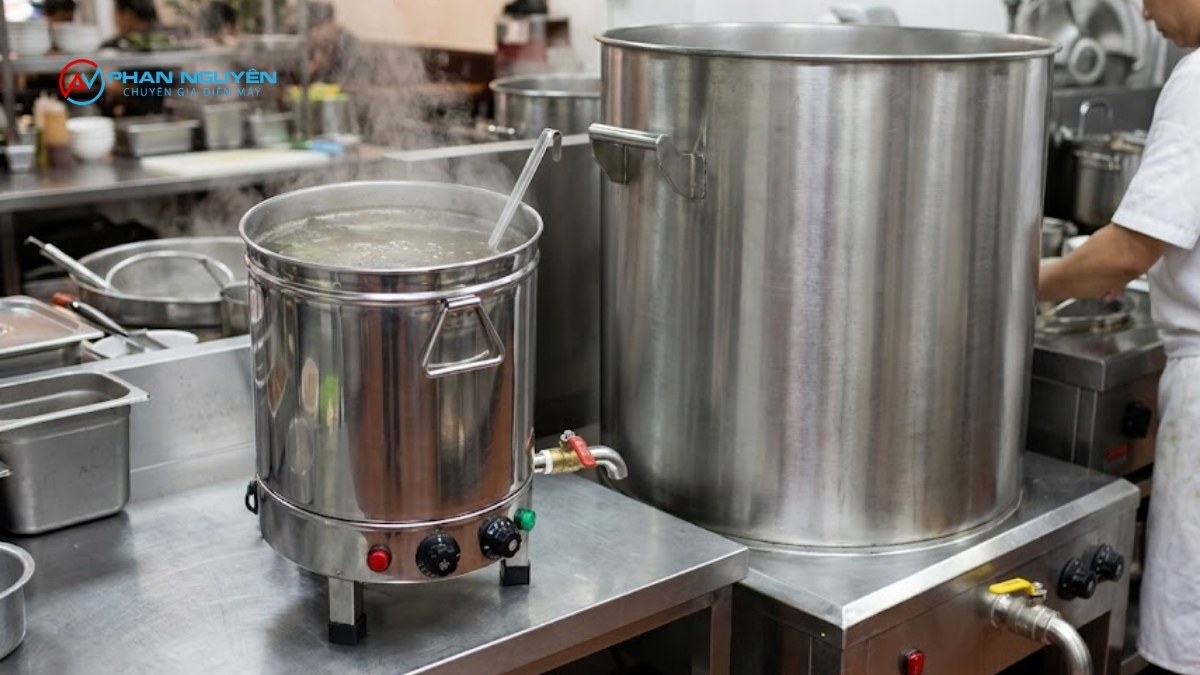 Nồi phở mini và nồi phở công nghiệp khác biệt thế nào?