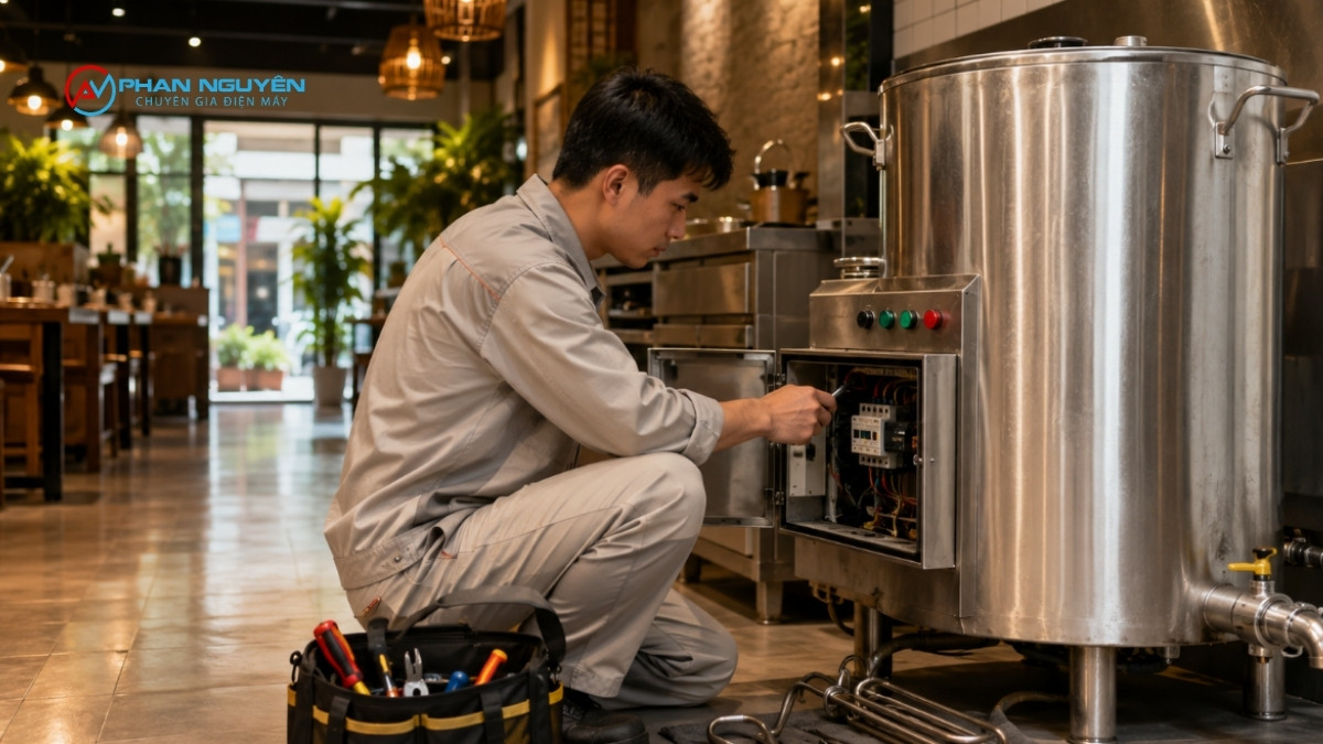Sửa nồi phở Inox Kiến An: Kỹ thuật xử lý dòng nồi gia công cơ khí đặc thù