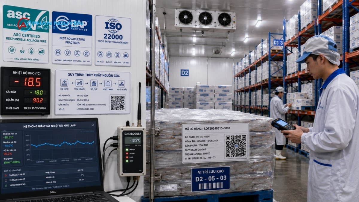 Tiêu Chuẩn ASC, BAP, ISO 22000 Cho Kho Lạnh Thủy Sản Nuôi Trồng Xuất Khẩu