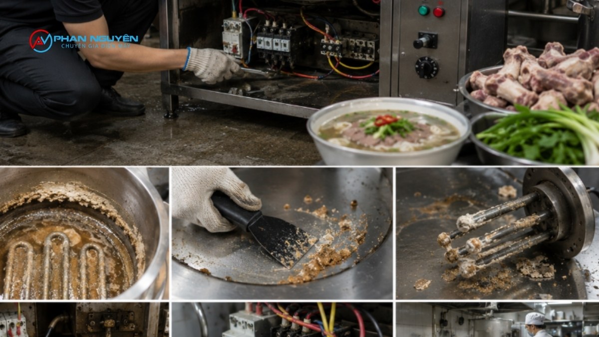 Mẹo Bảo Trì Nồi Phở Điện Hàng Tháng — Phần Điện Và Cơ Khí