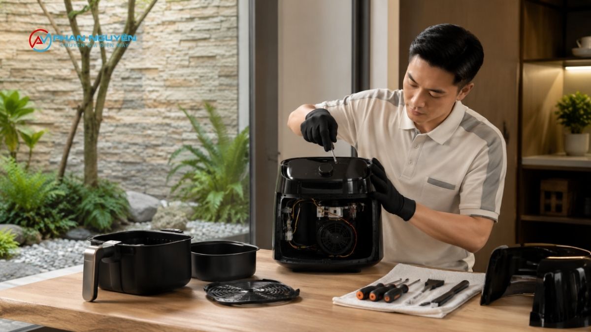 Vì sao phải vệ sinh nồi chiên không dầu đúng cách?