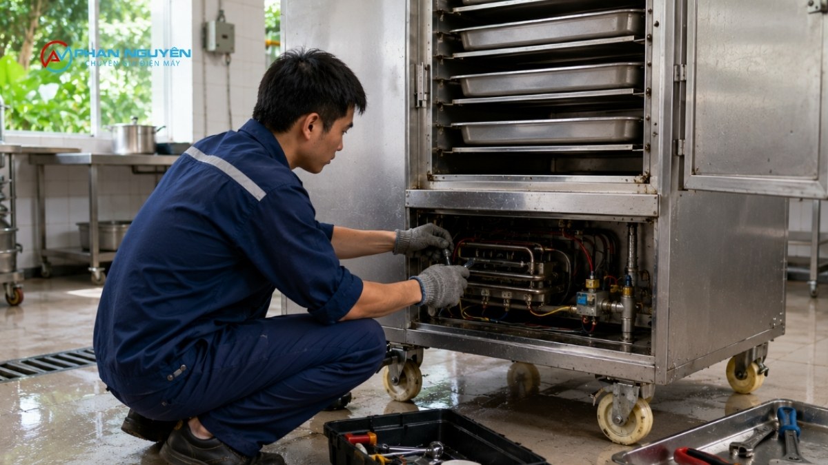 Bảo dưỡng, bảo trì tủ cơm công nghiệp định kỳ