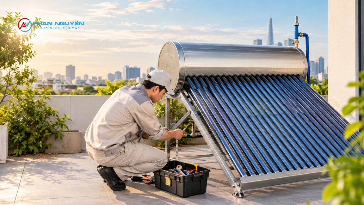 Các lỗi máy nước nóng năng lượng mặt trời thường gặp tại Hà Nội