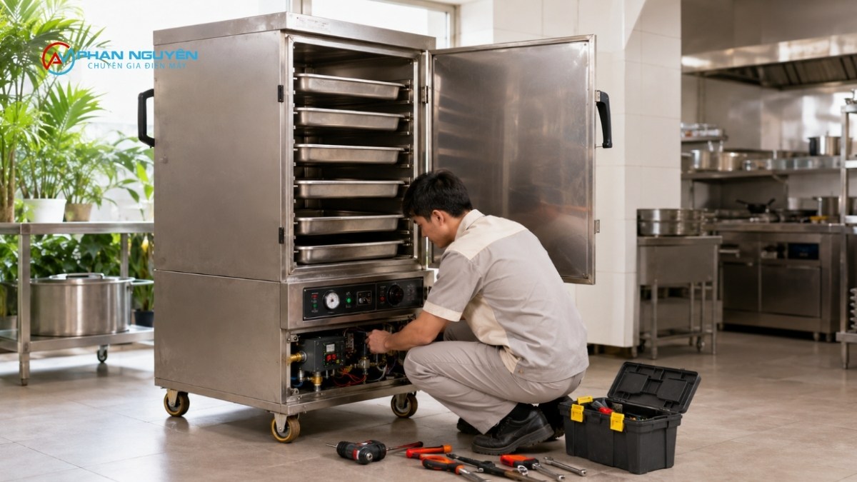 Các lỗi thường gặp ở tủ cơm công nghiệp Hải Minh và cách xử lý