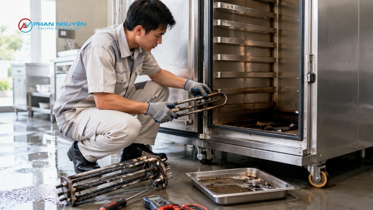 Dấu hiệu nhận biết thanh nhiệt tủ cơm bị cháy, hỏng