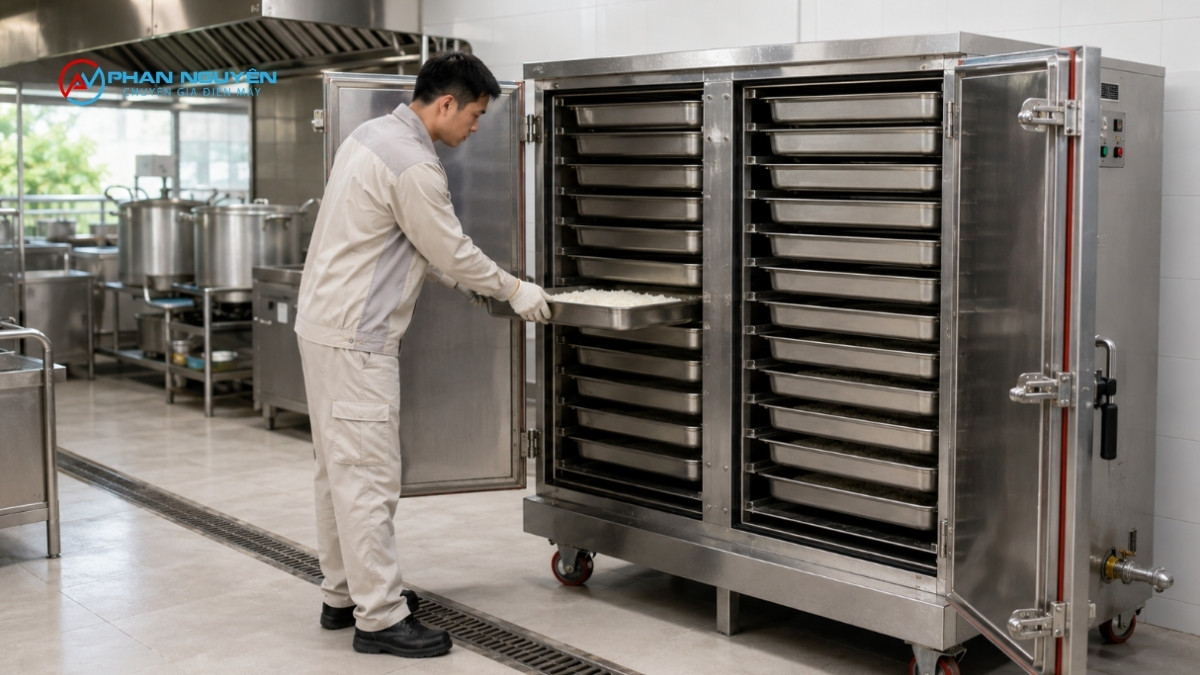Hướng dẫn chi tiết vận hành tủ cơm 24 khay