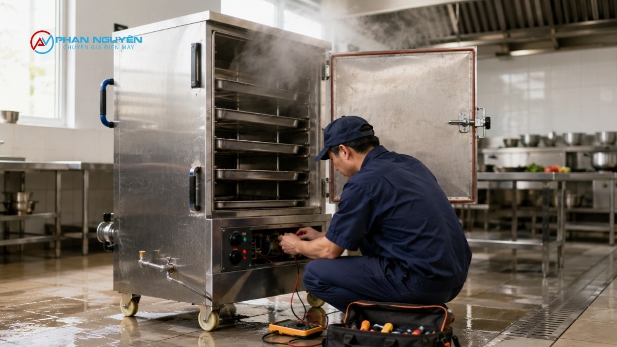 Khi nào cần gọi thợ sửa tủ hấp cơm ngay?