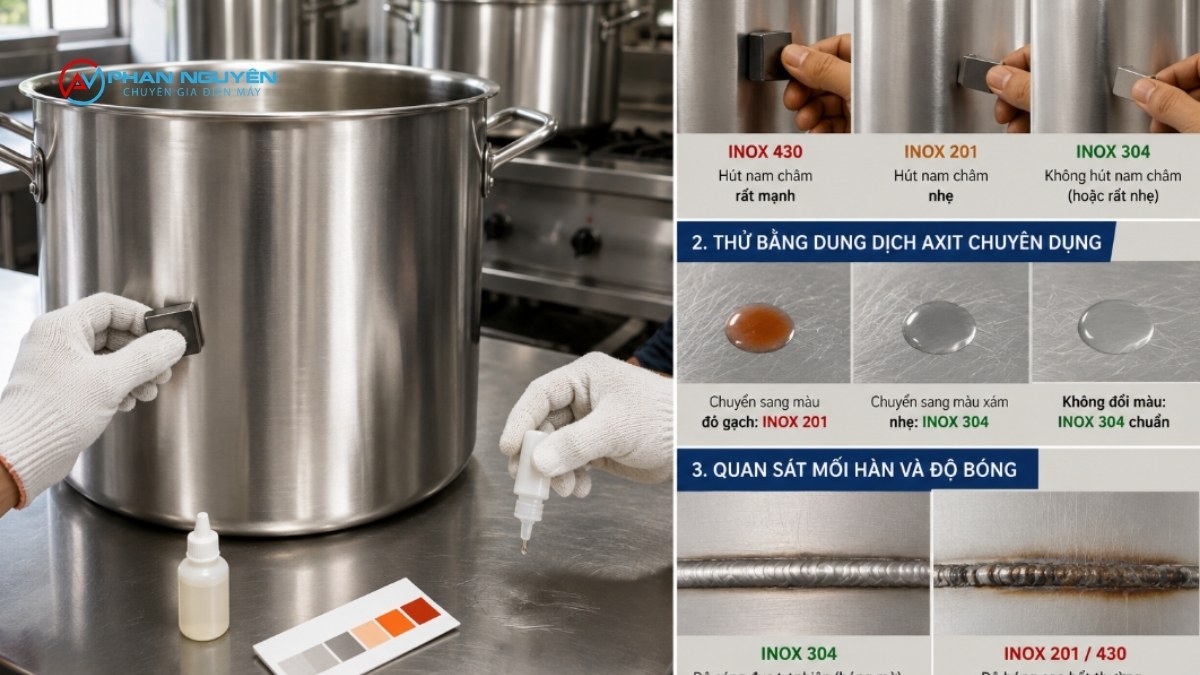 Phân Biệt Inox 304 Thật – Giả Khi Chọn Mua Nồi Phở