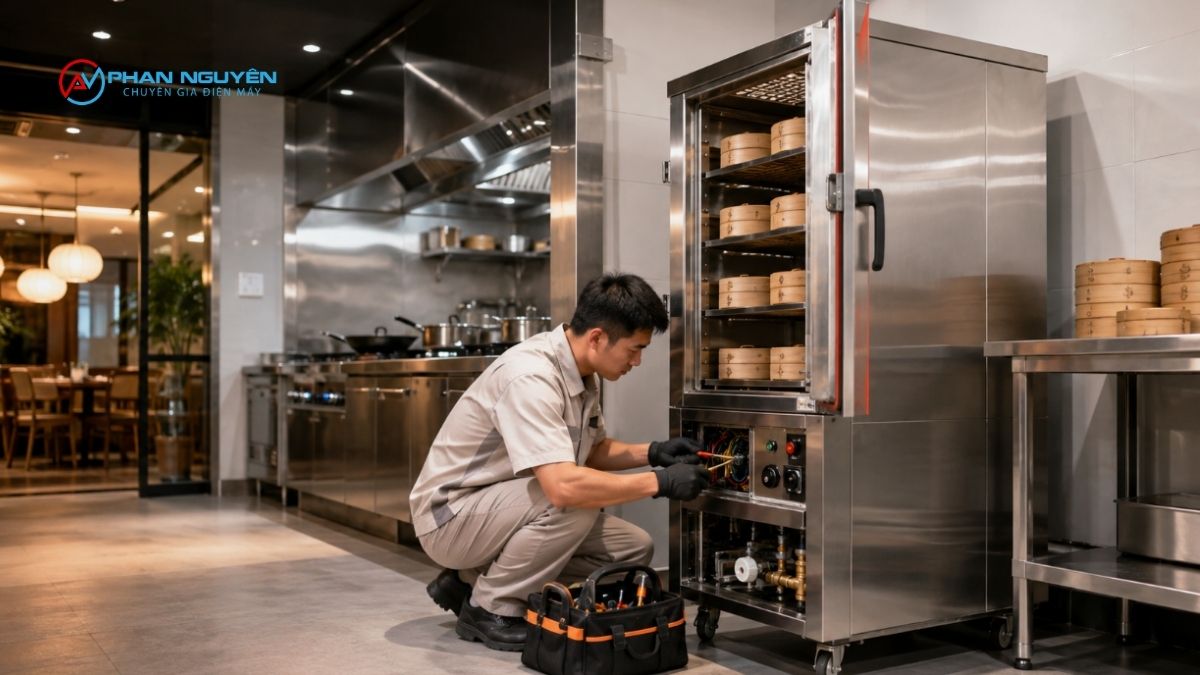 Quy trình sửa tủ hấp há cảo tận nơi