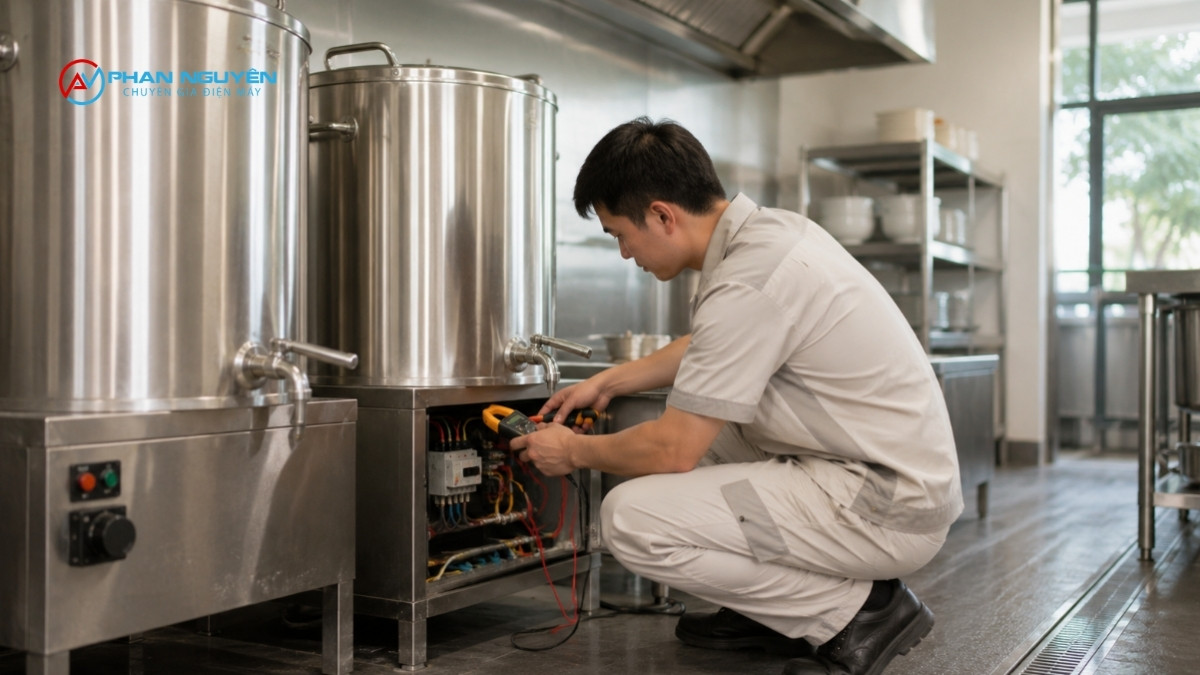 Vì sao cần phân biệt đúng loại điện khi sửa nồi phở?