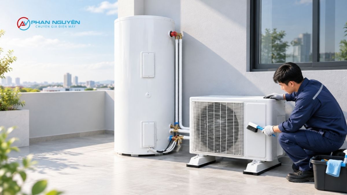 Bảng Giá Vệ Sinh, Bảo Dưỡng Máy Nước Nóng Heat Pump Mới Nhất