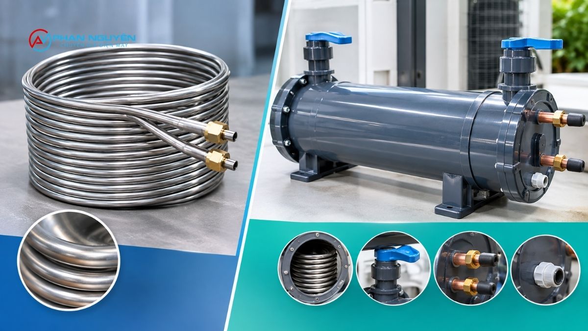 Bầu lạnh titan và ống ruột gà titan — khác nhau như thế nào?