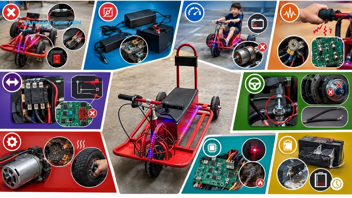 Dấu Hiệu & Nguyên Nhân Các Lỗi Thường Gặp Ở Xe Drift Điện Trẻ Em
