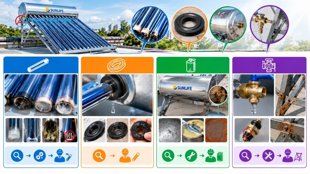 Những nguyên nhân cốt lõi khiến máy NLMT Sunlife phát sinh hỏng hóc