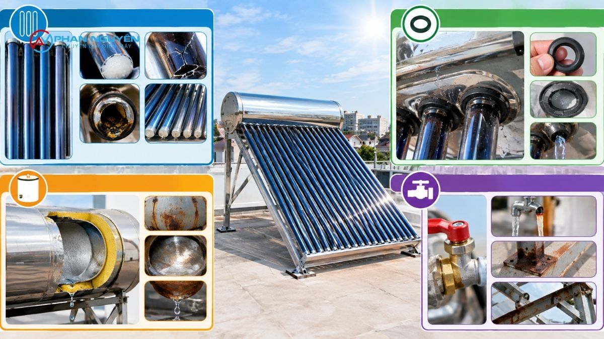 Máy nước nóng năng lượng mặt trời Sunlife không nóng: nguyên nhân và giải pháp