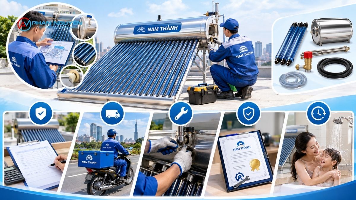 Vì sao nên chọn dịch vụ sửa máy nước nóng năng lượng mặt trời Nam Thành của chúng tôi?