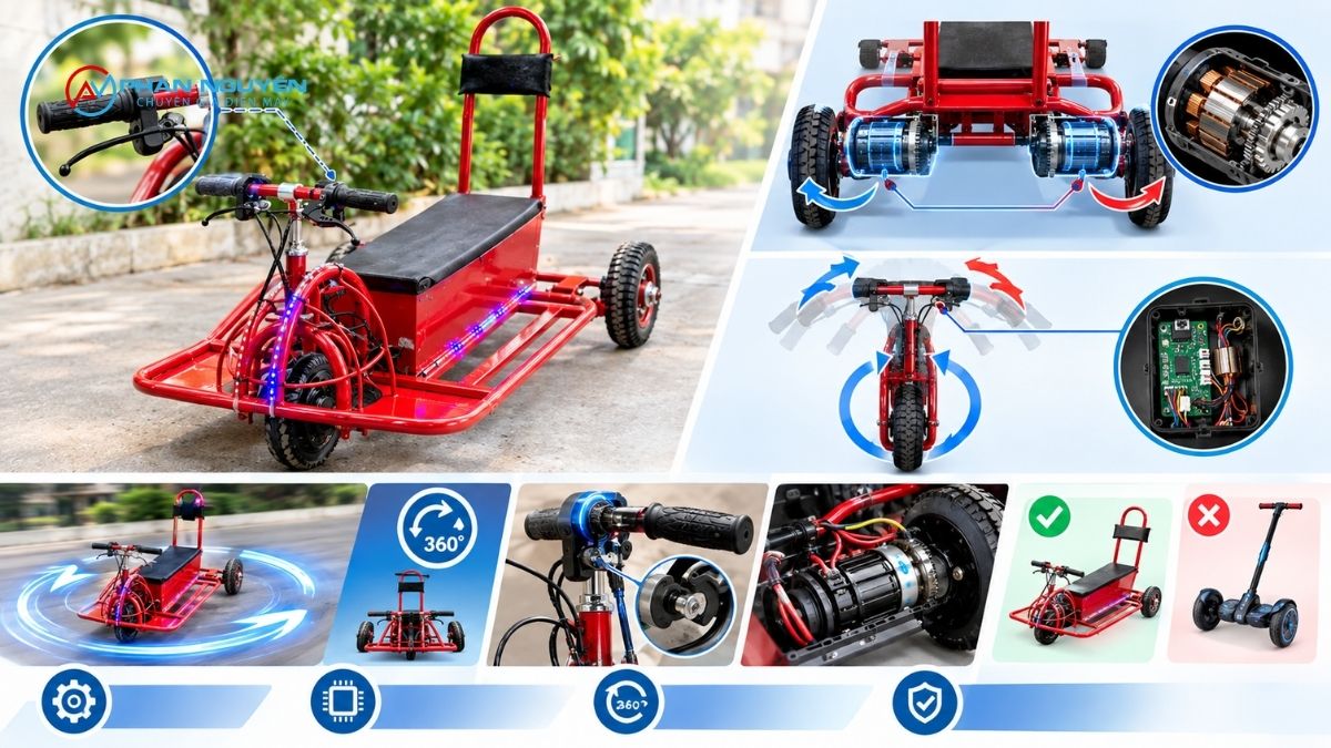 Xe Drift (Xe Xuồng) Điện Trẻ Em Là Gì? Vì Sao Lỗi Khác Hẳn Ô Tô Điện Thông Thường