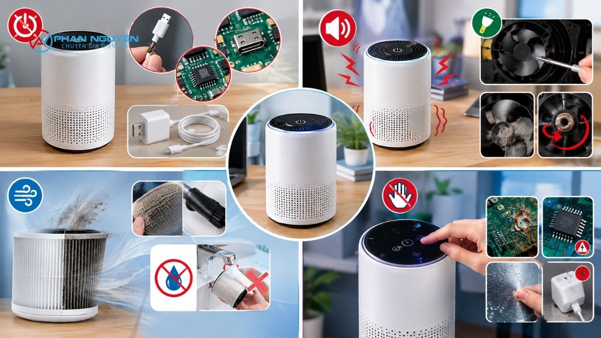 Những lỗi thường gặp ở máy lọc không khí mini và cách chẩn đoán kỹ thuật