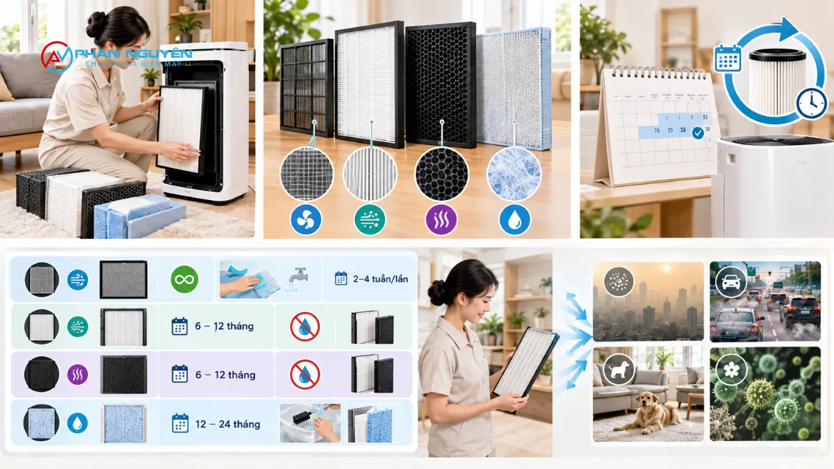Trả lời nhanh: Thay màng lọc máy lọc không khí bao lâu một lần?